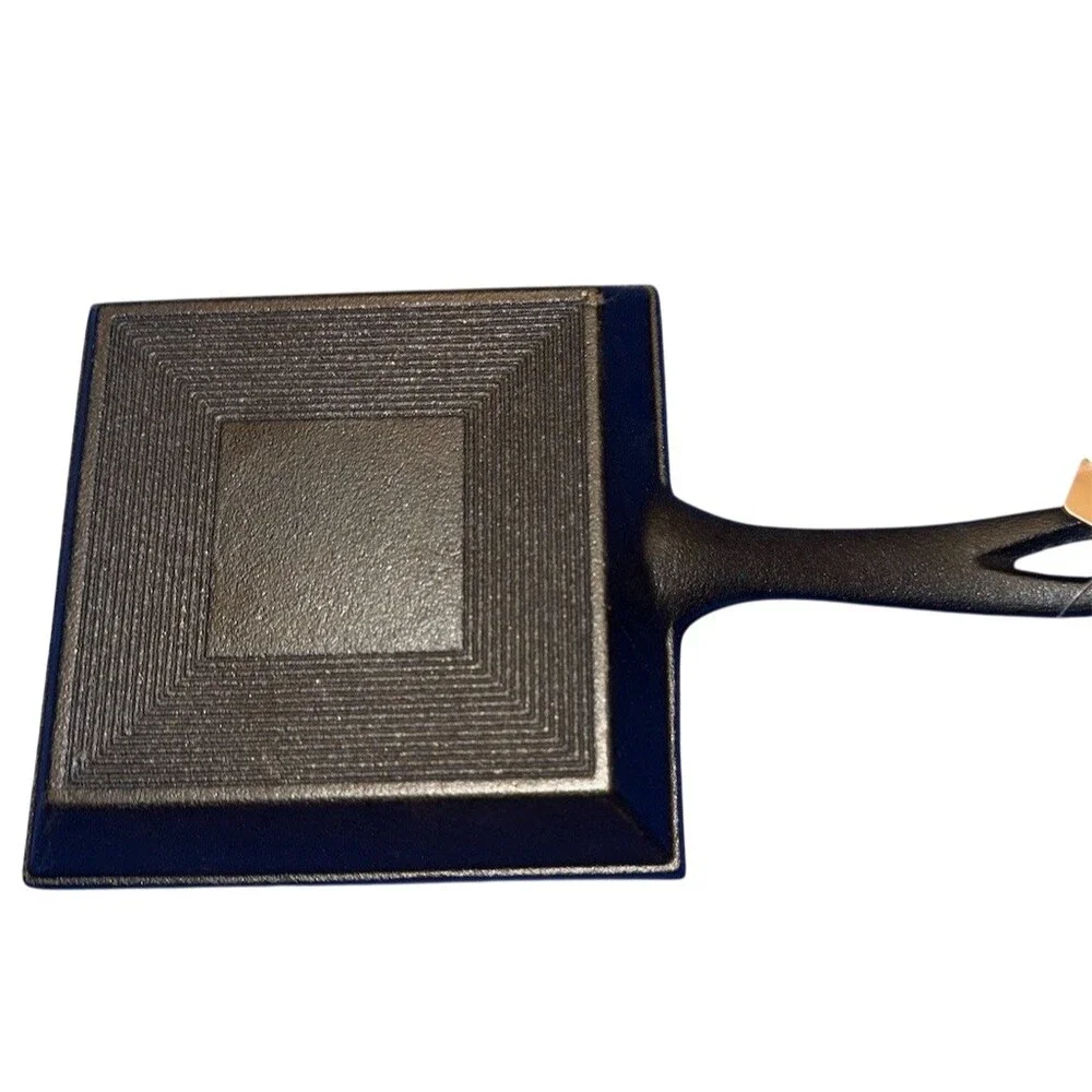 HAWOK Rectangular Skillet Griddle Pan Black 10.3 x 5.8 in With Handle